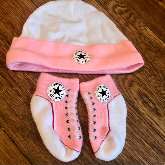 Converse Baby Hat And Booties 